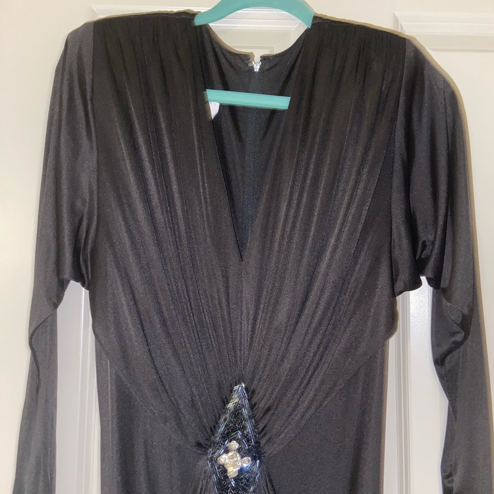 Vintage Tadashi Shoji mermaid ruch black d…_9